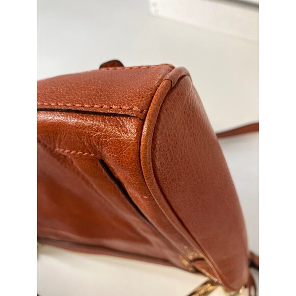 MICHAEL KORS BURNT ORANGE LEATHER SMALL CROSSBODY BAG - Picture 16 of 16